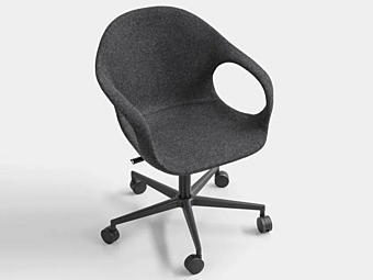 Height Adjustable Fabric Office Chair Kristalia Elephant 5 Spoke Base