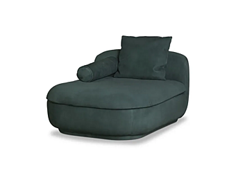 Day bed with upholstered backrest in fabric Piaf BAXTER factory BAXTER from Italy
