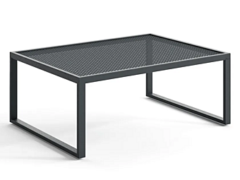 Rectangular Low Aluminium Garden Side Table Atmosphera Qubik QU.TC.