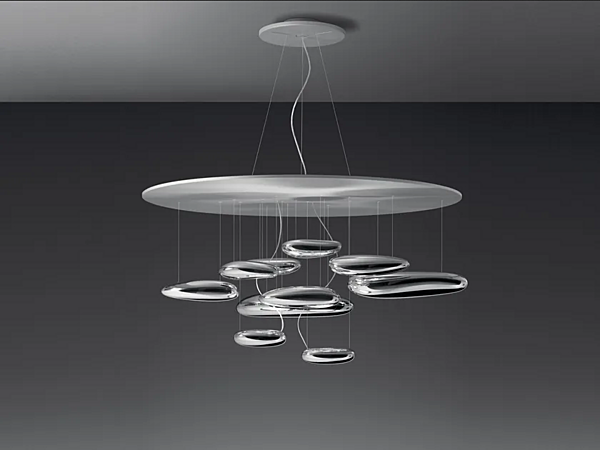 Pendant lamp made of aluminium and ABS Mercury Artemide 1367W10A, 1367110A factory Artemide from Italy. Foto №1