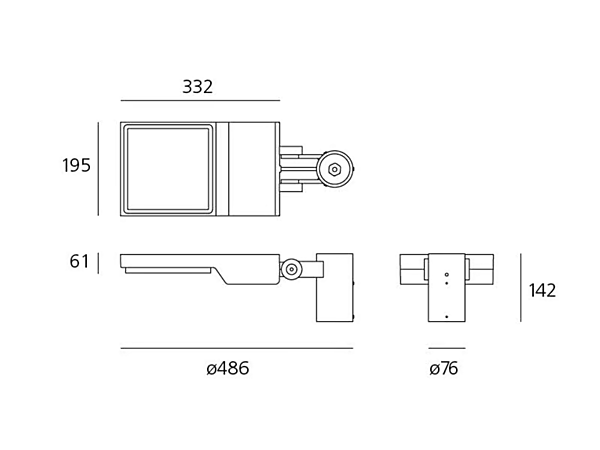 LED street lamp aluminum Cefiso Artemide factory Artemide from Italy. Foto №5