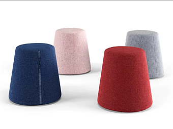 Upholstered kids pouf Ello Nidi factory nidi from Italy