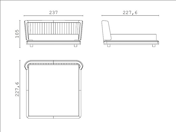 Upholstered Fabric Double Bed Marais 2 CPRN HOMOOD factory CPRN HOMOOD from Italy. Foto №2