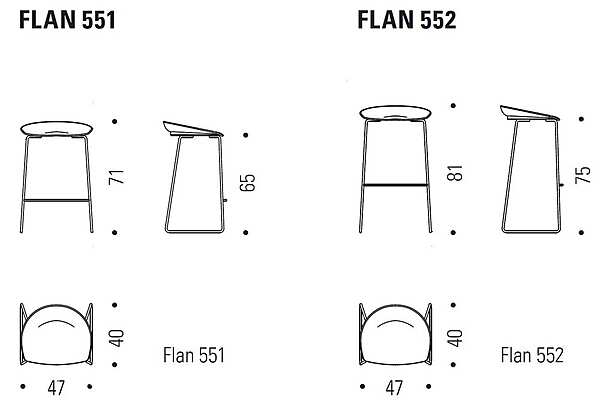 Bar stool DESALTO Flan - barstool factory DESALTO from Italy. Foto №7