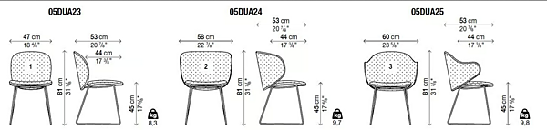 Upholstered fabric sled base chair Dua Kristalia factory Kristalia from Italy. Foto №10