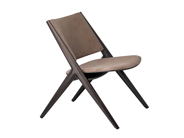 Upholstered armchair with ash frame Track 919 L Potocco 919/L factory POTOCCO from Italy. Foto №1