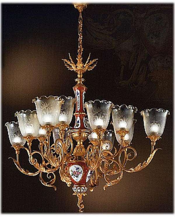 Chandelier FBAI 4401/8+4 factory FBAI from Italy. Foto №1