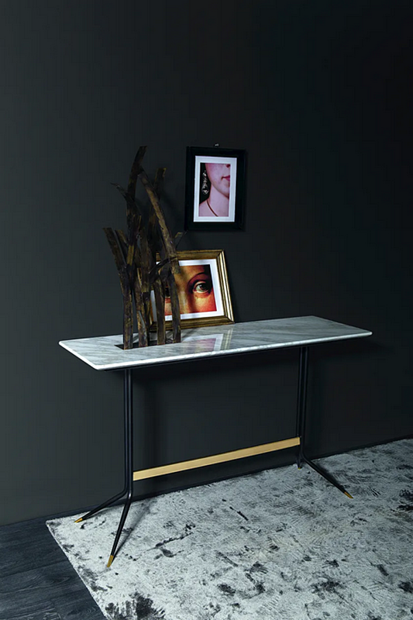 Rectangular marble console table VIBIEFFE Swing 1500 factory VIBIEFFE from Italy. Foto №2