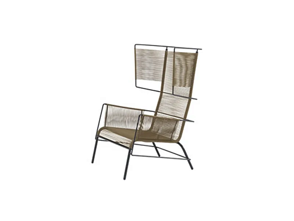 Garden armchair with footstool in fabric LIGNE ROSET Fifty factory LIGNE ROSET from Italy. Foto №7