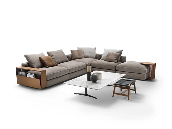 Corner sectional fabric sofa Harper FLEXFORM factory FLEXFORM from Italy. Foto №8