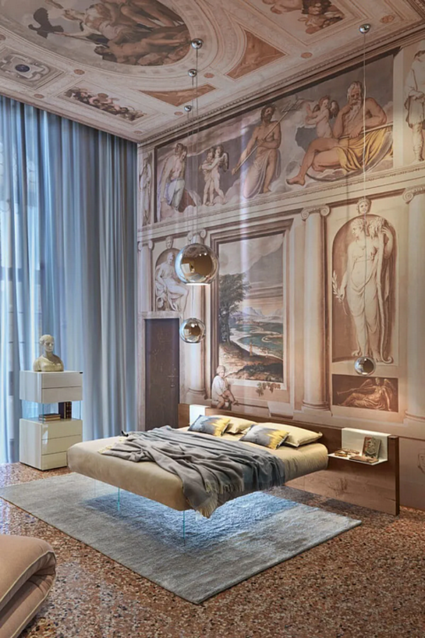 Double bed with upholstered back Wildwood LAGO factory LAGO from Italy. Foto №3