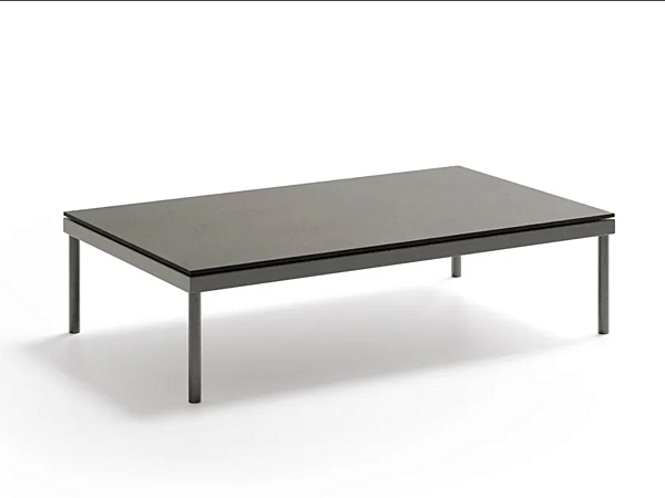 Rectangular garden side table in glass and aluminium Atmosphera Flash FSH.PF factory ATMOSPHERA from Italy. Foto №1