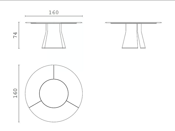 Round wooden and marble table with lazy susan CPRN HOMOOD Talos R factory CPRN HOMOOD from Italy. Foto №4