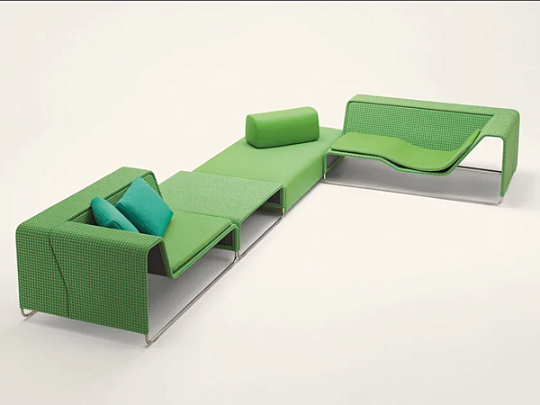 Sectional modular garden sofa island PAOLA LENTI outdoor fabric factory PAOLA LENTI from Italy. Foto №1