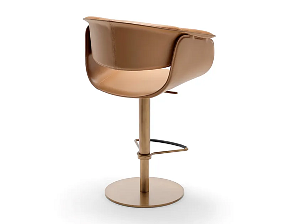 Leather stool with gas lift FASEM Airlux Airlux Bar BT factory FASEM from Italy. Foto №5