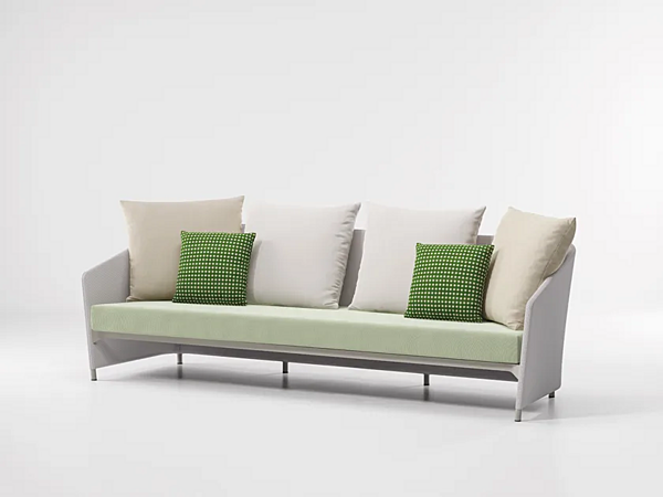 Three-Seater Upholstered Fabric Garden Sofa KETTAL Bitta Lounge factory KETTAL from Italy. Foto №3