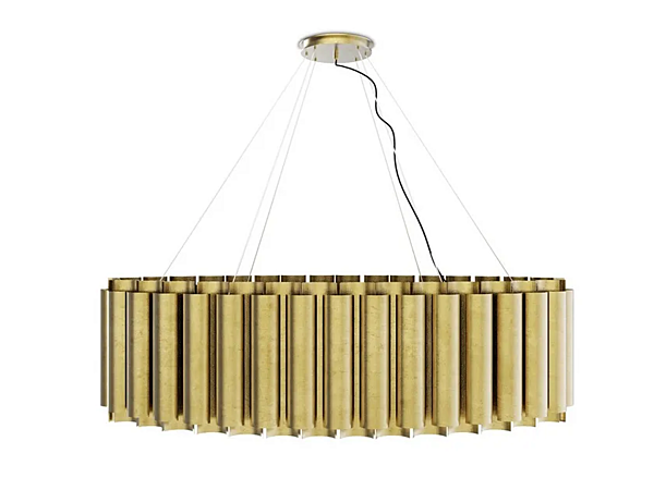 Handmade brass pendant lamp Aurum III BRABBU factory BRABBU from Italy. Foto №1