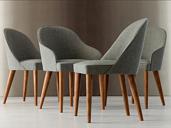 Fabric restaurant chair Judy BertO factory BertO from Italy