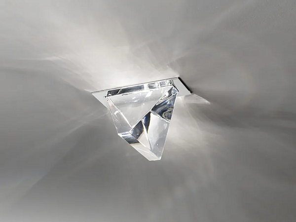 LED crystal ceiling lamp Tripla Fabbian factory Fabbian from Italy. Foto №1