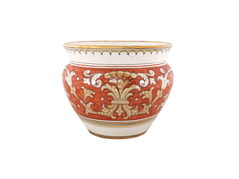 Ceramic plant pot Lustro Impero L_Antica Deruta LI/680/30