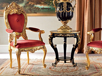 Upholstered armchair with fabric upholstery Modenese Luxury Interiors 13503 factory MODENESE GASTONE from Italy