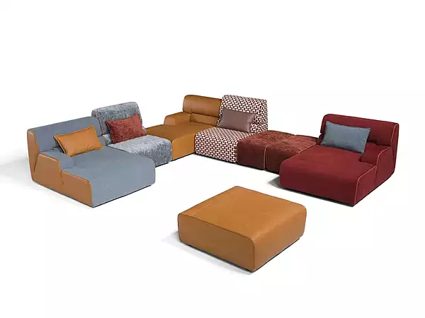 Corner Modular Sectional Fabric Sofa Babouche Egoitaliano factory Egoitaliano from Italy. Foto №6