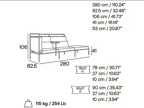 Modular fabric sofa with upholstered back Adrenalina Passepartout IMB1072977, IMB1072980, IMB1072981 factory ADRENALINA from Italy. Foto №9