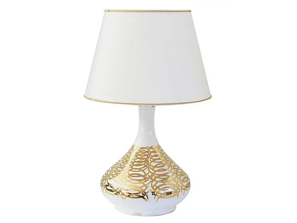 Handmade ceramic table lamp Intrecci Dorati L_Antica Deruta ID/1198/L/45 factory L'Antica Deruta from Italy. Foto №1