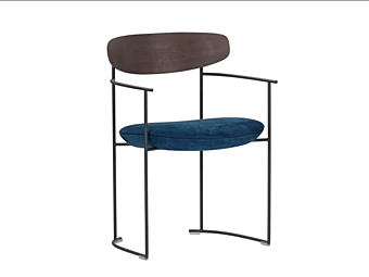 Easy chair with removable cover fabric and metal Potocco Keel 922 P 922/P