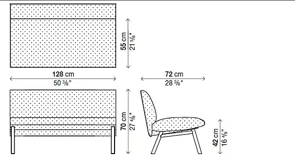 Modular fabric sofa with upholstered back Kristalia Tuile System factory Kristalia from Italy. Foto №3