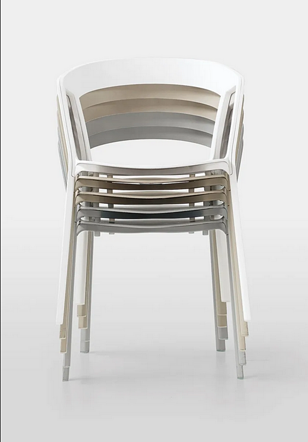 Stackable polypropylene chair Compas Kristalia factory Kristalia from Italy. Foto №9