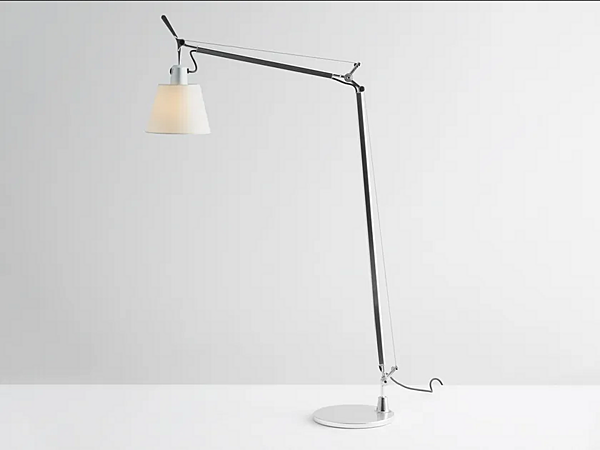 Reading Floor Lamp with Parchment Paper and Satin Finish Artemide Tolomeo Basculante A014610, A014600 factory Artemide from Italy. Foto №1