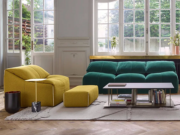 Three-seater fabric sofa with removable cover LIGNE ROSET Plumy factory LIGNE ROSET from Italy. Foto №3