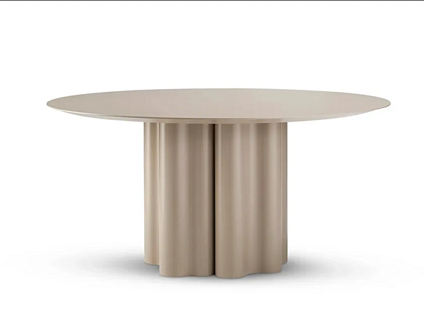 Round table with polyurethane base and lacquered MDF top Saba Teatro Magico factory SABA from Italy. Foto №1