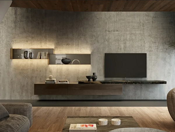 Wall Mounted Marble Storage Unit LAGO 36E8 1918 factory LAGO from Italy. Foto №1