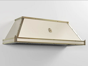 Professional Painted Metal Cooker Hood with Integrated Lighting Officine Gullo CPP001 CPP001 factory Officine Gullo from Italy