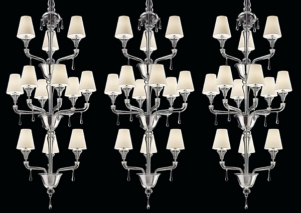 Chandelier Barovier&Toso Torpedo Nevada 7141/12 factory Barovier&Toso from Italy. Foto №4