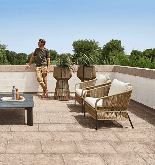 Garden armchair with armrests synthetic fibre VARASCHIN Cricket 2995, 2995A factory VARASCHIN from Italy. Foto №4