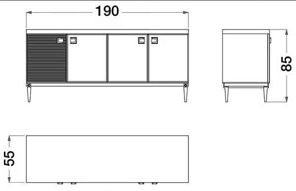 Wood Veneer Sideboard with Doors Sesto Senso CPRN HOMOOD S525 factory CPRN HOMOOD from Italy. Foto №2