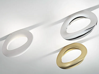 Aluminium ceiling light Fabbian Enck factory Fabbian from Italy