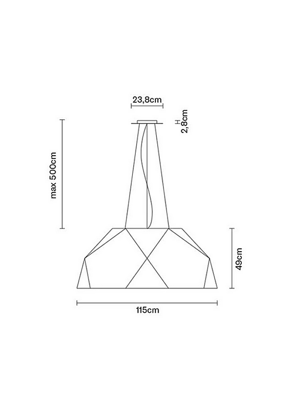 Aluminium pendant lamp Fabbian Crio factory Fabbian from Italy. Foto №36