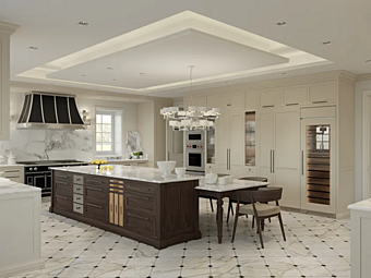 English Style Kitchen with Island Martini Interiors Beth