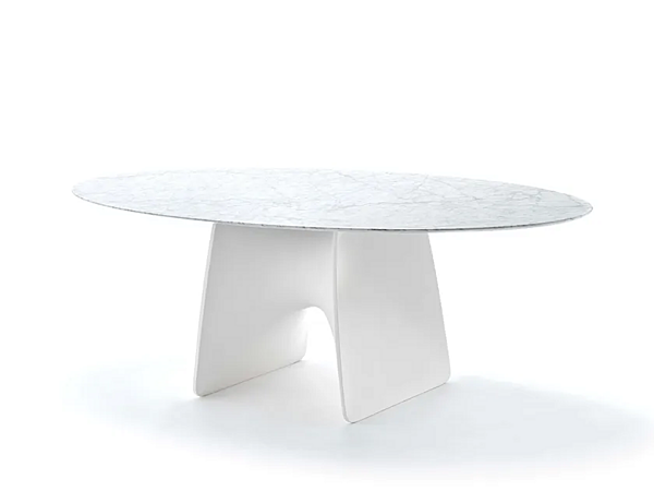 Round Carrara Marble Dining Table Lux FASEM factory FASEM from Italy. Foto №1