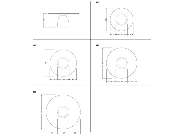 Round Glass Table Janeiro XGlass LAGO factory LAGO from Italy. Foto №2