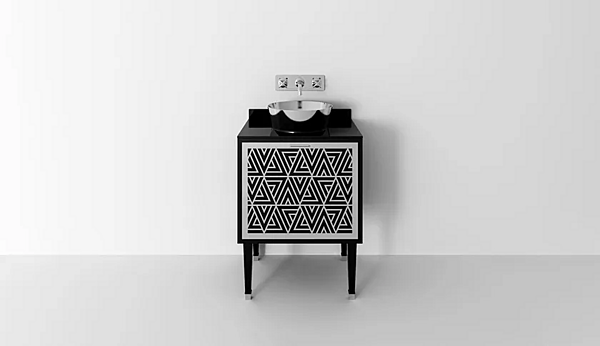 Floor standing wooden vanity unit with drawers Park Avenue Cora 1A PKRCORA1ACES factory Park Avenue from Italy. Foto №2