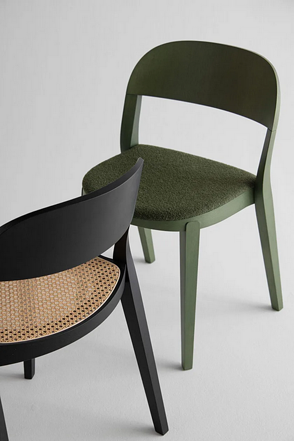 Stackable wooden chair with integrated cushion Potocco Minima 949 I 949/I factory POTOCCO from Italy. Foto №4