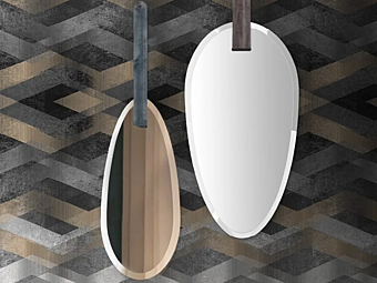 Oval wall mounted mirror Frida Adele Borzalino FRIDA, ADELE Oval wall mounted mirror Frida Adele Borzalino FRIDA, ADELE factory Borzalino from Italy