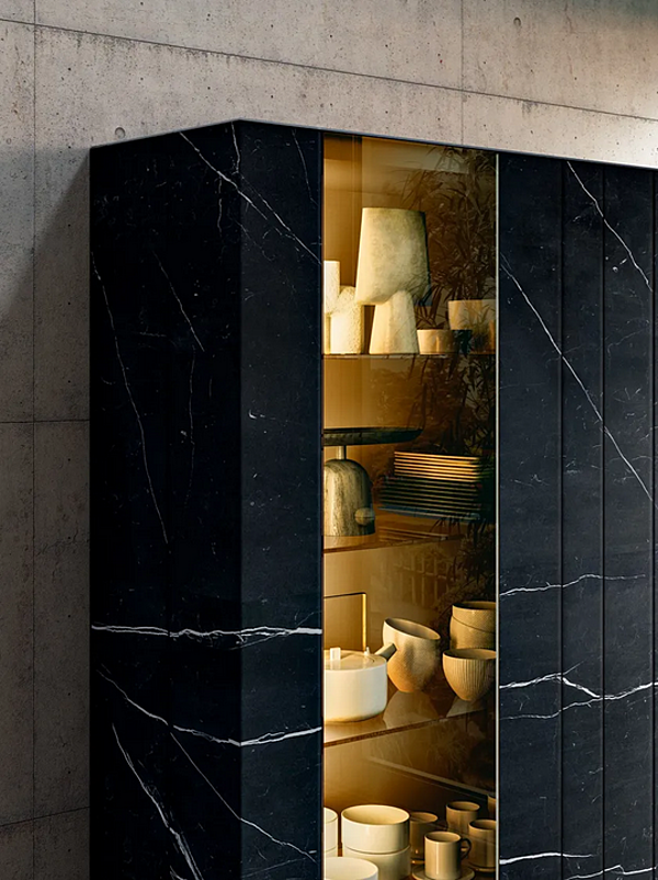 Glass Highboard N O W 1390 LAGO factory LAGO from Italy. Foto №2
