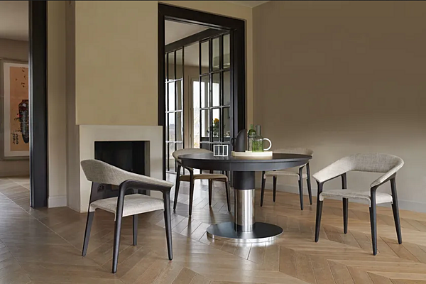 Easy chair with armrests in ash and fabric Potocco Memory 842 P 842/P factory POTOCCO from Italy. Foto №3