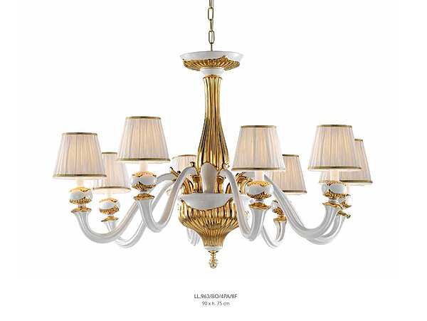 Chandelier LORENZON (F.LLI LORENZON) LL.963/BO/4PA/8F factory LORENZON (F.LLI LORENZON) from Italy. Foto №1